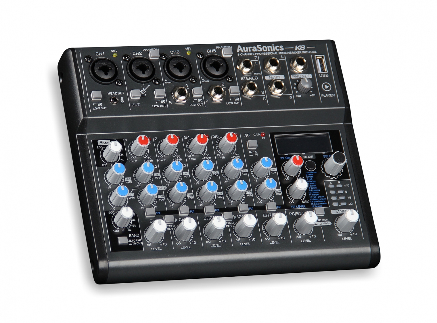 AuraSonics K8 компактный микшерный пульт в Новом Уренгое
