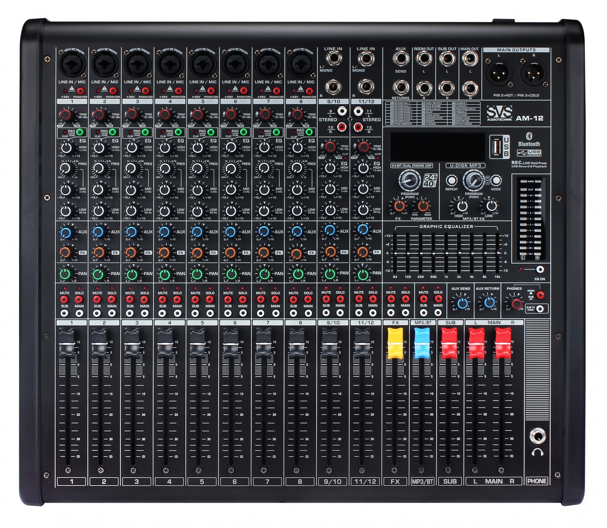 SVS Audiotechnik mixers AM-12 Микшерный пульт аналоговый, 12-канальный в Новом Уренгое