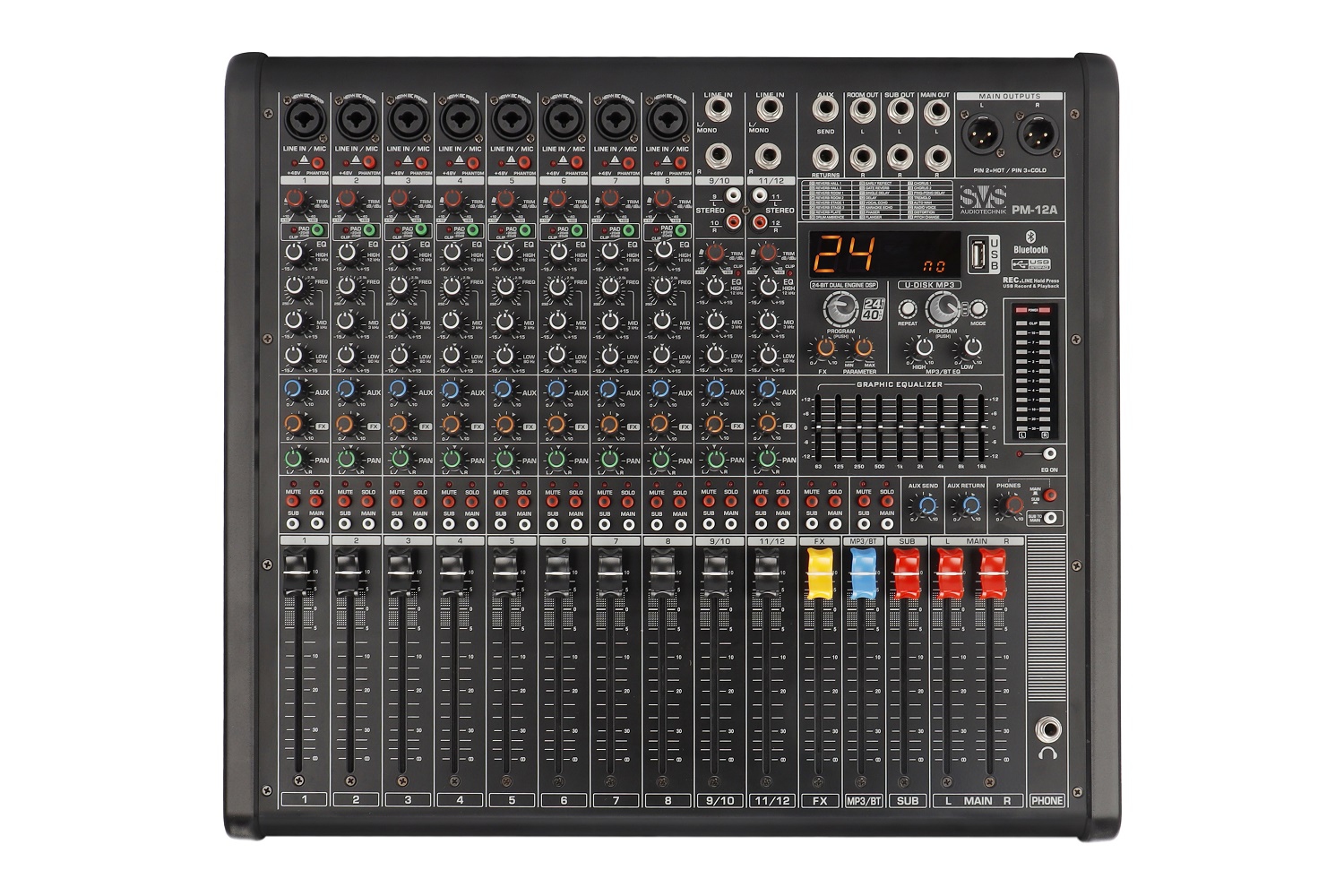 SVS Audiotechnik mixers PM-12A Активный аналоговый микшерный пульт, 12-канальный в Новом Уренгое